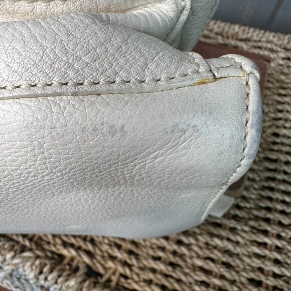 Tory Burch Kipp Perforated Logo Foldover Clutch Crossbody Bag White - Picture 14 of 16